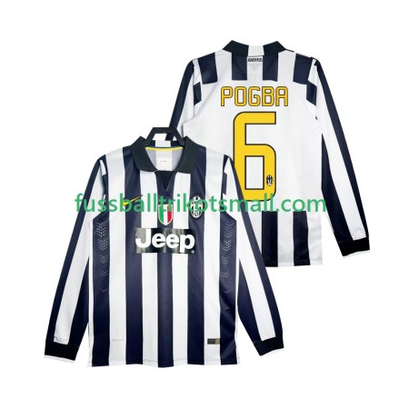 Fußballtrikots Juventus Pogba 6 2014 2015 Retro Langarm Heimtrikotsatz kaufen